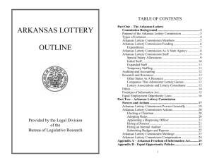arkansas lottery outline - Arkansas General Assembly