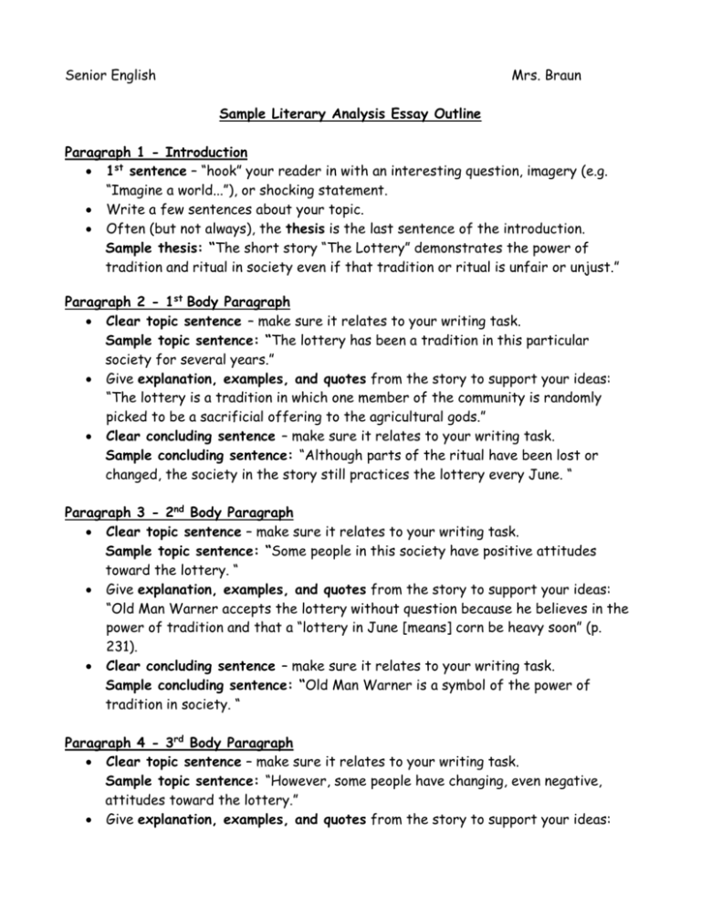 hook examples for literary analysis essays