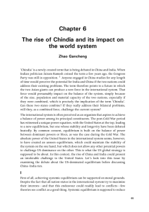 The rise of Chindia and its impact on the world system