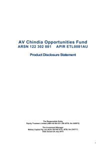 AV Chindia Opportunities Fund