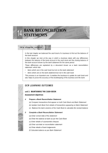 bank reconciliation statements