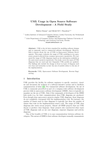 UML Usage in Open Source Software Development - CEUR