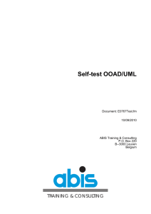 Self-test OOAD/UML - ABIS Training & Consulting
