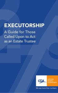 Executorship - Certified General Accountants of Ontario