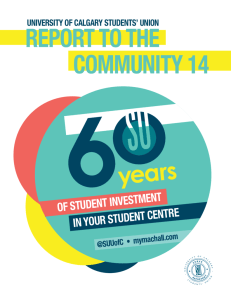 REPORT TO THE COMMUNITY 14 - Students' Union