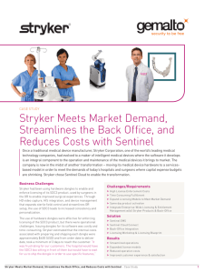 Stryker Meets Market Demand, Streamlines the Back Office, and