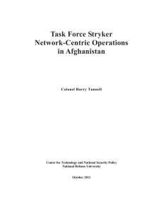 Task Force Stryker Network-Centric Operations in Afghanistan