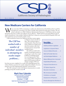 Inside… New Medicare Carriers for California