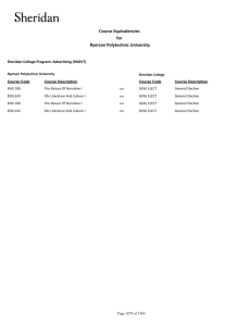 Course Equivalencies For Ryerson Polytechnic University