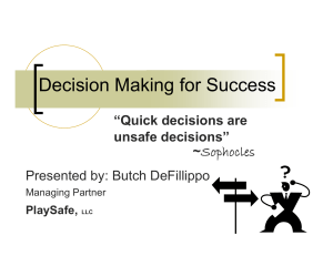 Decision Making for Success