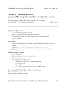 Drawing on Community Resources: Experiential Learning as the
