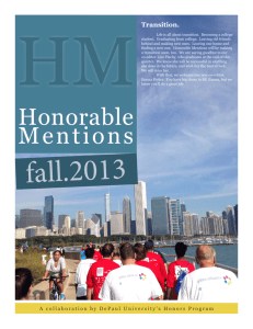 Honorable Mentions - National Collegiate Honors Council