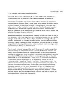 September 9 , 2014 To the President and Trustees of
