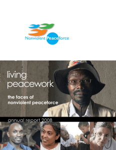 NP Annual Report 2008 - Nonviolent Peaceforce