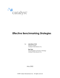 Effective Benchmarking Strategies