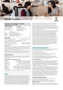 UNSW Australia - Universities Admissions Centre