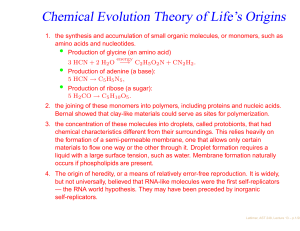 Chemical Evolution Theory of Life's Origins