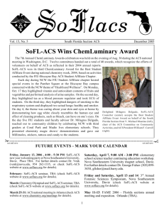 SoFL-ACS Wins ChemLuminary Award