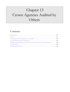 Chapter 13 Crown Agencies Audited by Others