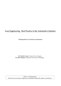 Lean Engineering - Best Practice in the Automotive