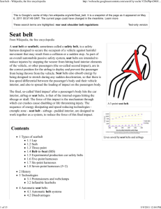 Seat belt - Wikipedia, the free encyclopedia