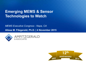 Emerging MEMS & Sensor Technologies to Watch