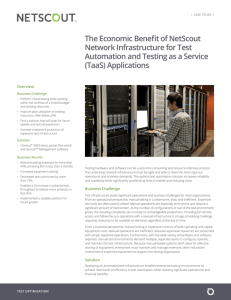 The Economic Benefit of NetScout Network Infrastructure for Test