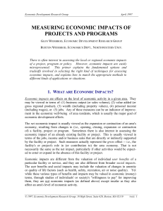 Assessing Economic Impacts - Economic Development Research