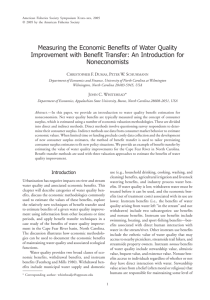 Measuring the Economic Benefits of Water Quality Improvement with