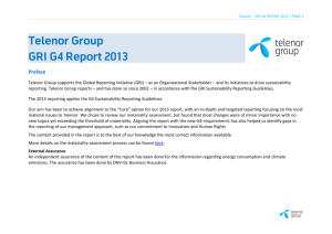 Telenor Group GRI G4 Report 2013