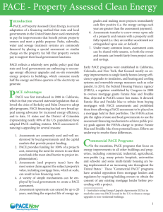 PACE - Property Assessed Clean Energy