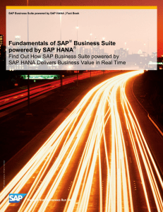 Fundamentals of SAP Business Suite powered by SAP HANA