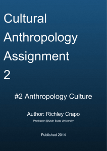 #2 Anthropology Culture
