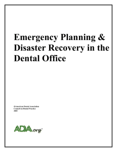 ADA.org: Emergency Planning & Disaster Recovery in the Dental