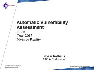 Beyond Security CTO's keynote in Malware 2007