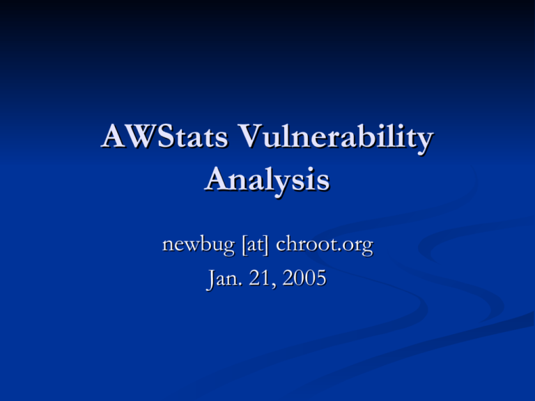 awstats vulnerability