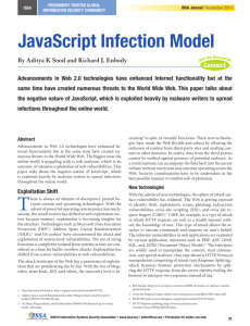 JavaScript Infection model - Department of Computer Science and