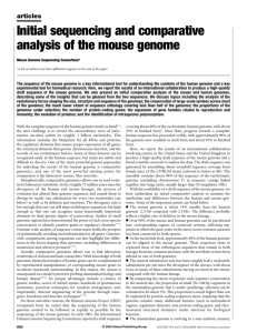 Initial sequencing and comparative analysis of the