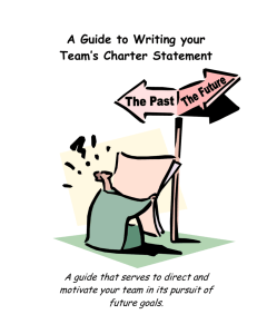 A Guide to Writing your Team's Charter Statement