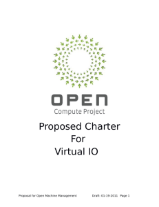 Proposed Charter For Virtual IO