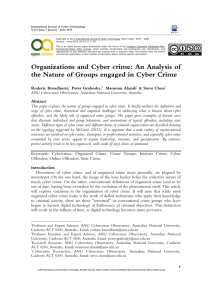 Organizations and Cyber crime - International Journal of Cyber