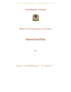 National Postal Policy