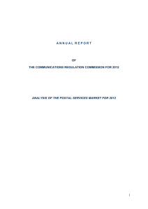 Annual Report of the Communications Regulation Commission