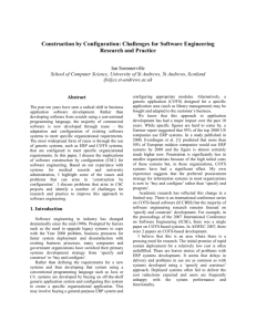 Construction by Configuration: Challenges for Software Engineering