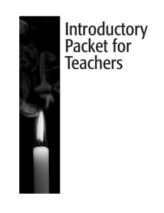 Introductory Packet for Teachers - The Holocaust and Human Rights