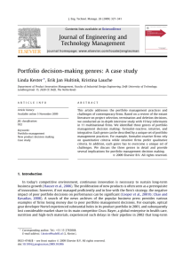 Portfolio decision-making genres: A case study Journal of