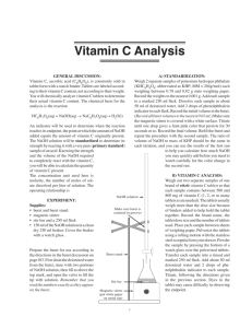 Vitamin C Analysis