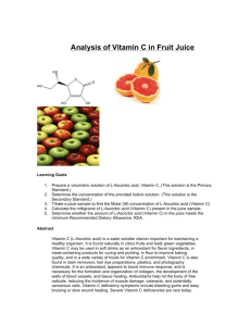 Analysis of Vitamin C in Fruit Juice