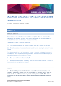 business organisations law guidebook second edition