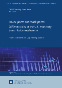 House prices and stock prices - BI Norwegian Business School